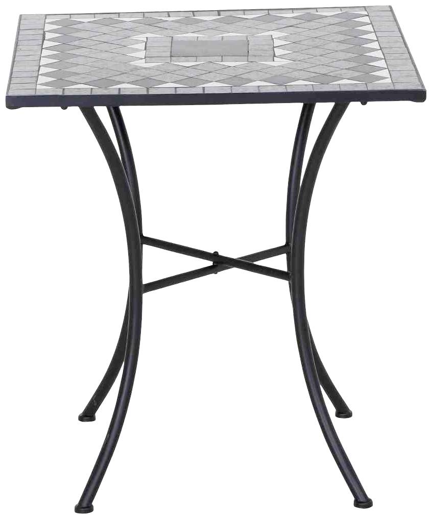 Siena Garden J53787 Como Tisch eckig 64x64 Stahl mit Mosaikoptik