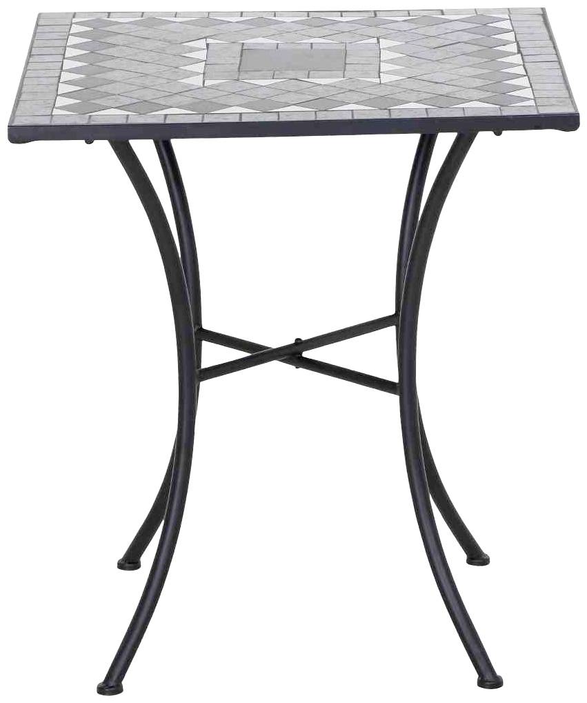Siena Garden J53787 Como Tisch eckig 64x64 Stahl mit Mosaikoptik