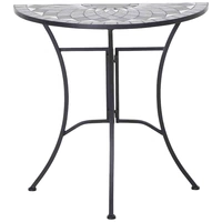 Siena Garden J53783 Como Tisch halbrund 70 Stahl mit Mosaikoptik Siena Garden J53783 Como Tisch halbrund 70 Stahl mit Mosaikoptik