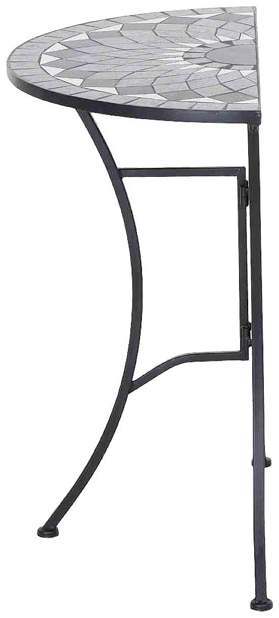 Siena Garden J53783 Como Tisch halbrund 70 Stahl mit Mosaikoptik