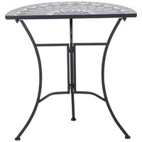 Siena Garden J53783 Como Tisch halbrund 70 Stahl mit Mosaikoptik Siena Garden J53783 Como Tisch halbrund 70 Stahl mit Mosaikoptik