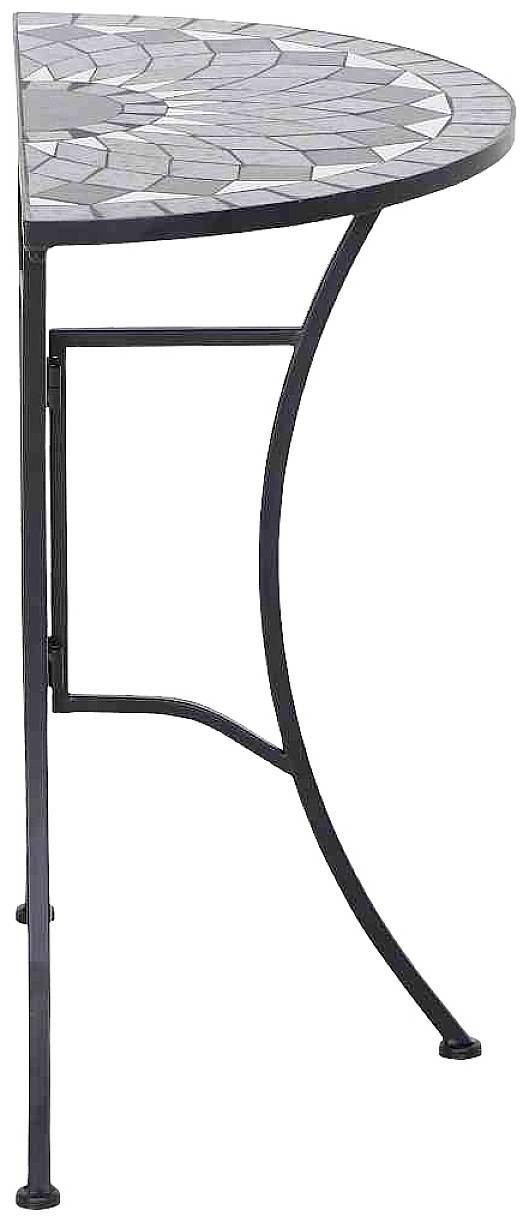 Siena Garden J53783 Como Tisch halbrund 70 Stahl mit Mosaikoptik