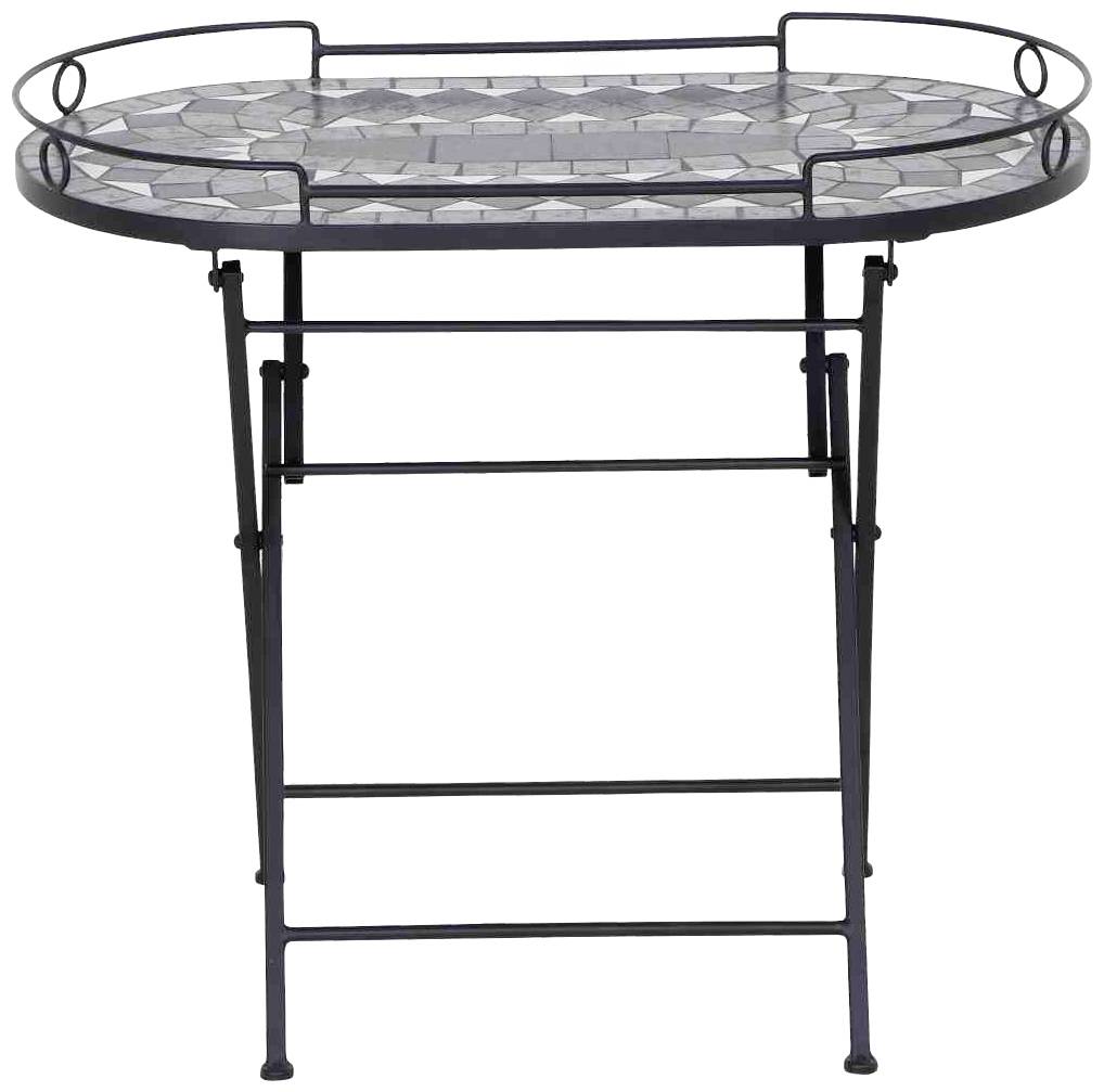 Siena Garden J53784 Como Serviertisch Stahl mit Mosaikoptik