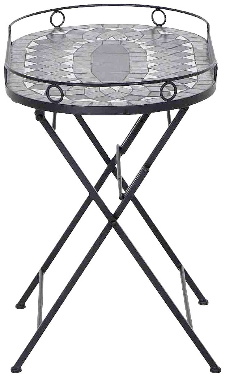 Siena Garden J53784 Como Serviertisch Stahl mit Mosaikoptik