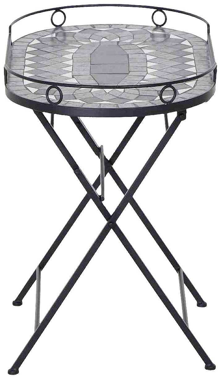 Siena Garden J53784 Como Serviertisch Stahl mit Mosaikoptik