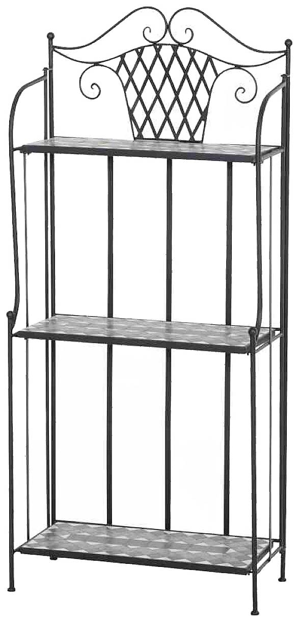 Siena Garden J53786 Como Regal 143cm Stahl mit Mosaikoptik