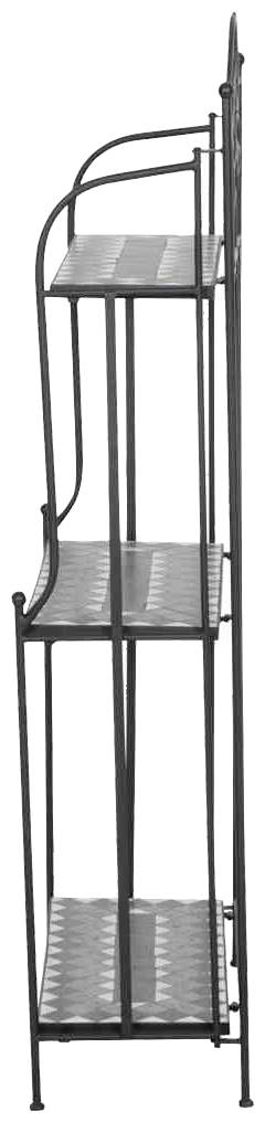 Siena Garden J53786 Como Regal 143cm Stahl mit Mosaikoptik