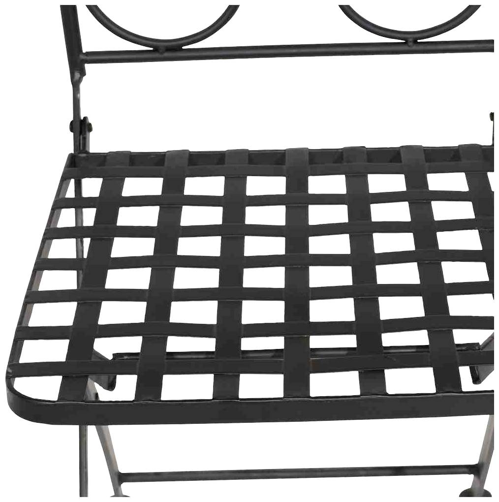 Siena Garden 875336 Stella Stapelstuhl Gestell Stahl schwarz matt, Fläche Keramik mehrfarbig