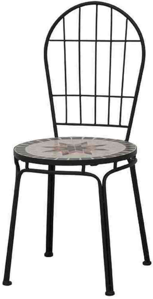 Siena Garden 875358 Stella Stapelsessel Gestell Stahl schwarz matt, Fläche Keramik mehrfarbig