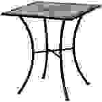 Siena Garden 875352 Stella Tisch 64x64x71cm Gestell Stahl matt-schwarz, Tischplatte Keramik mehrfarbig mosaikoptik