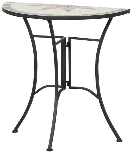 Siena Garden 875354 Stella Tisch 35,5x70x71,5cm Gestell Stahl matt-schwarz, Tischplatte Keramik mehr