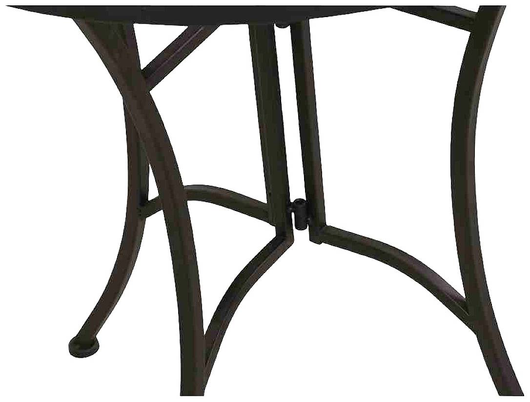 Siena Garden 875354 Stella Tisch 35,5x70x71,5cm Gestell Stahl matt-schwarz, Tischplatte Keramik mehrfarbig mosaikoptik