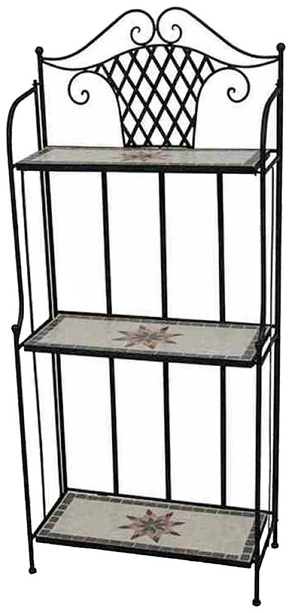 Siena Garden 875328 Regal Stella 143x62cm Gestell Eisen / Mosaik-Optik