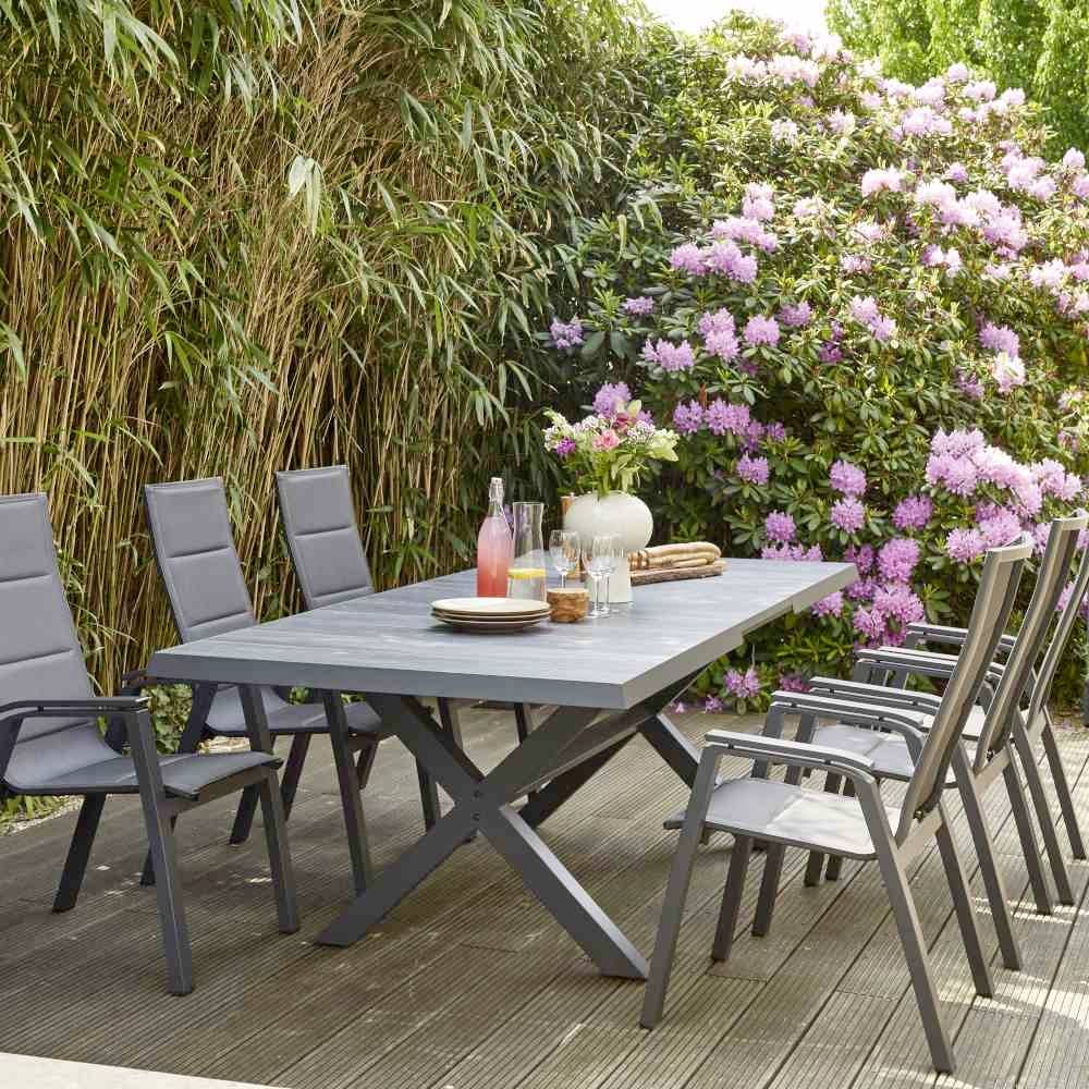 Siena Garden M21936 Milano Stapelsessel Alu,matt-anthrazit,Textilbezug padded