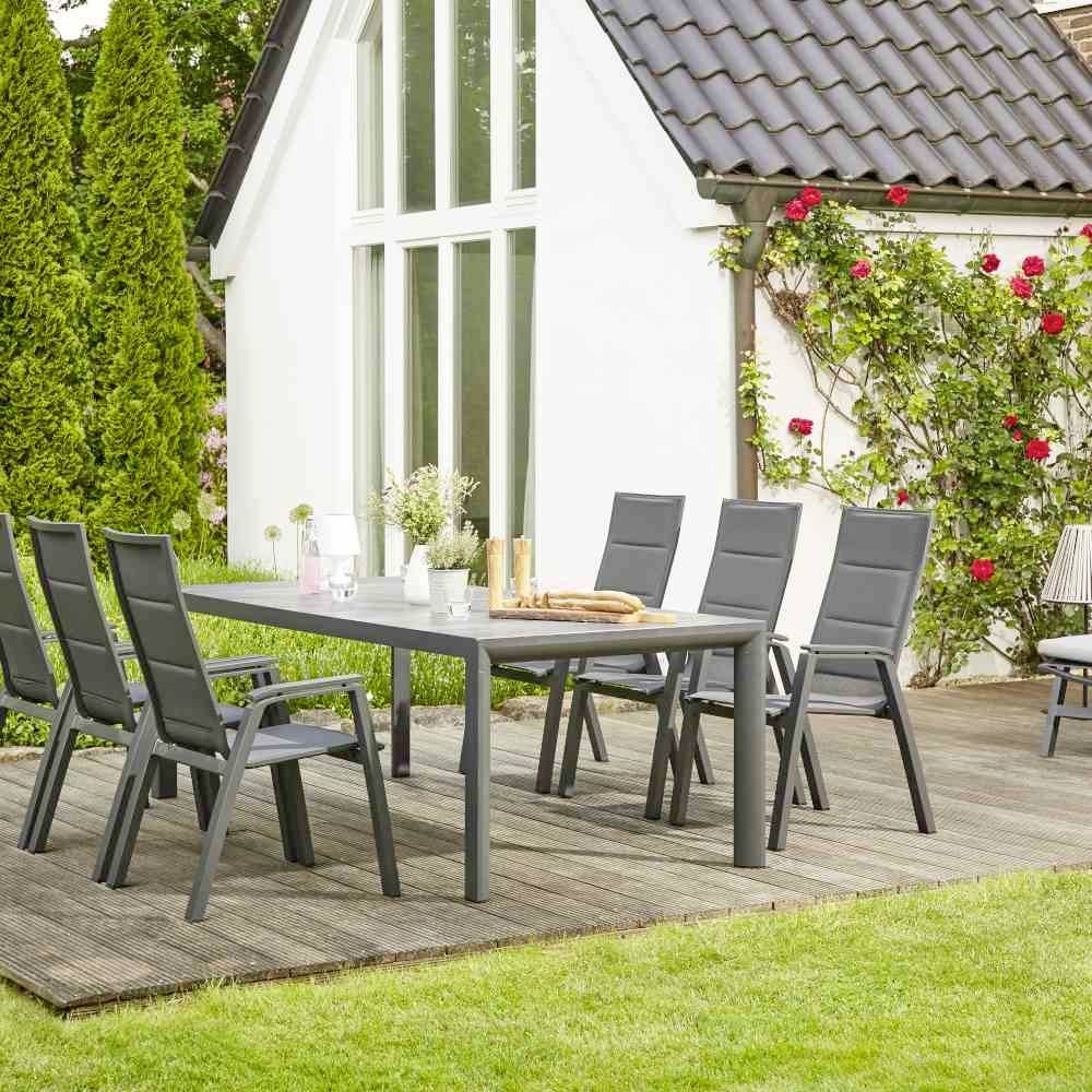 Siena Garden M21936 Milano Stapelsessel Alu,matt-anthrazit,Textilbezug padded