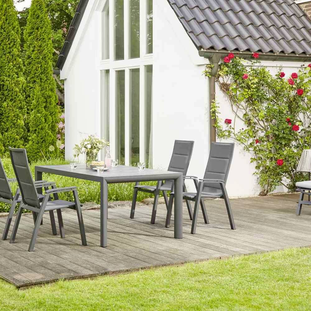 Siena Garden M21936 Milano Stapelsessel Alu,matt-anthrazit,Textilbezug padded