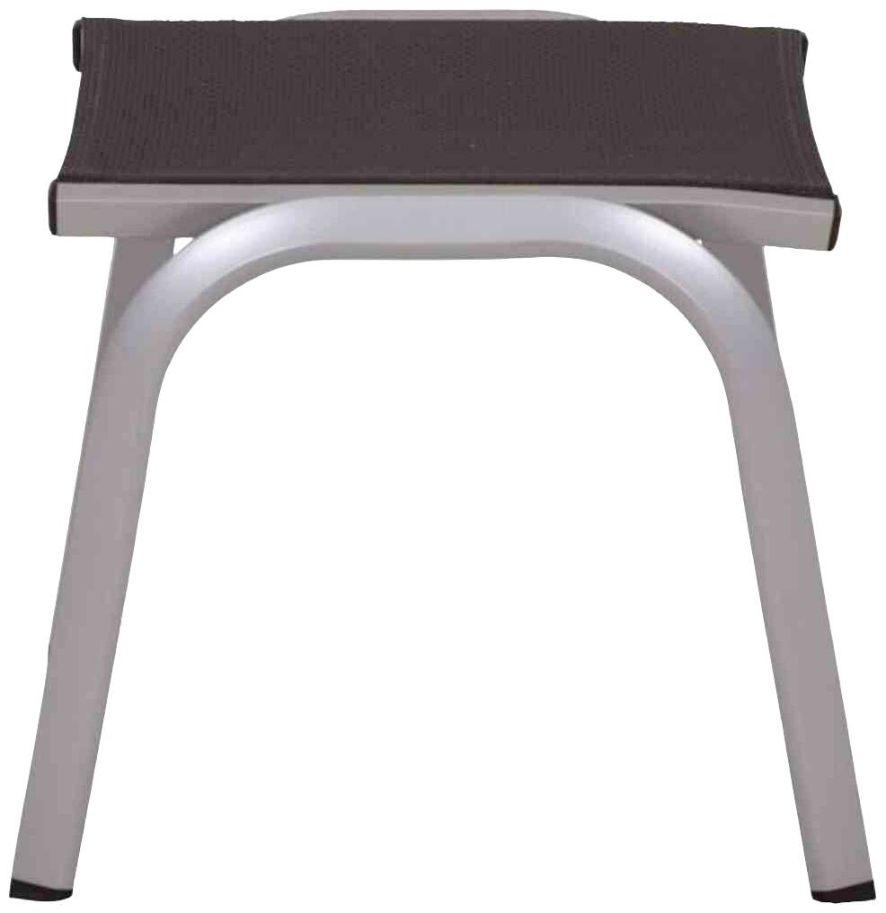 Siena Garden M29547 Tesoro Hocker K/D, silber Alu, Textilbezug grau