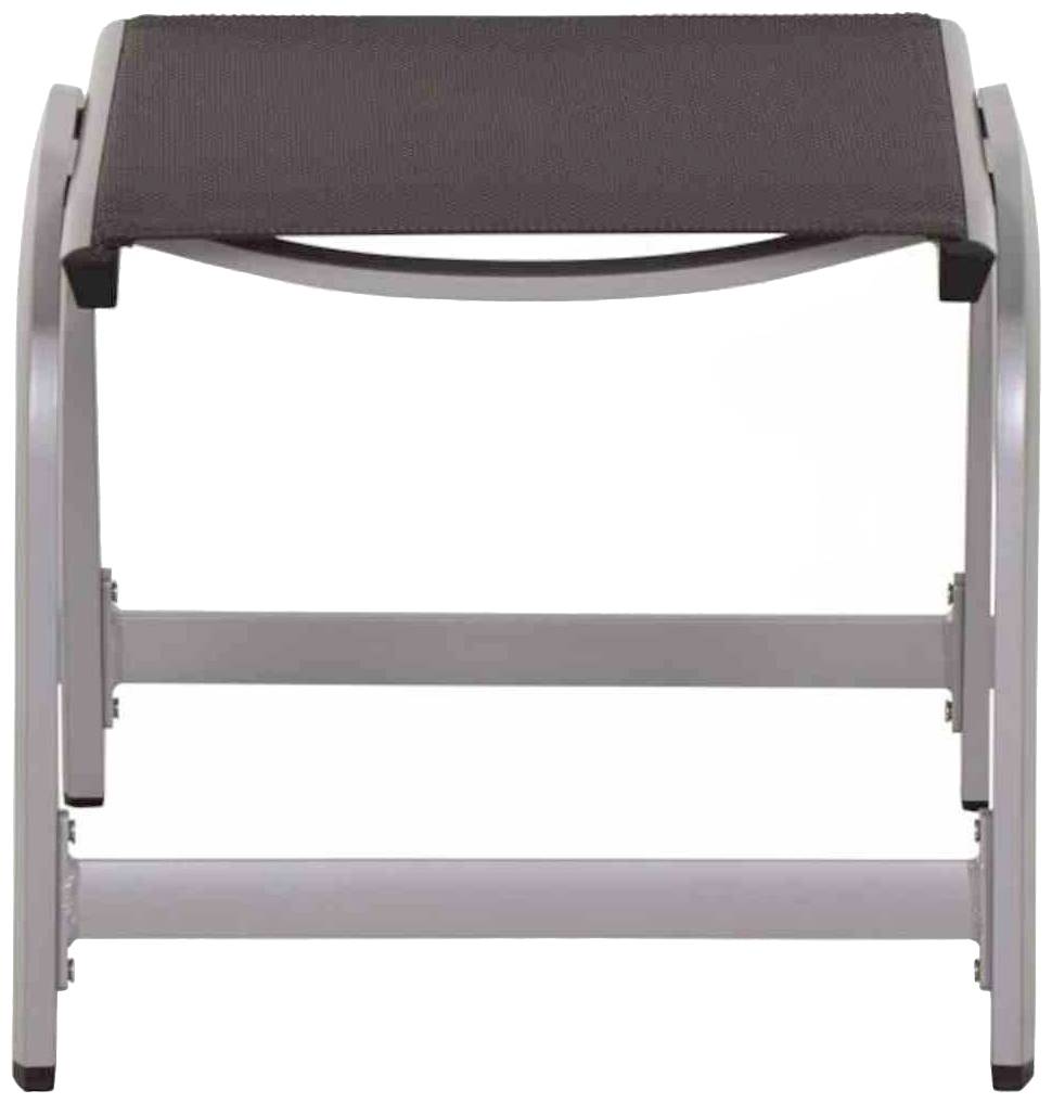 Siena Garden M29547 Tesoro Hocker K/D, silber Alu, Textilbezug grau