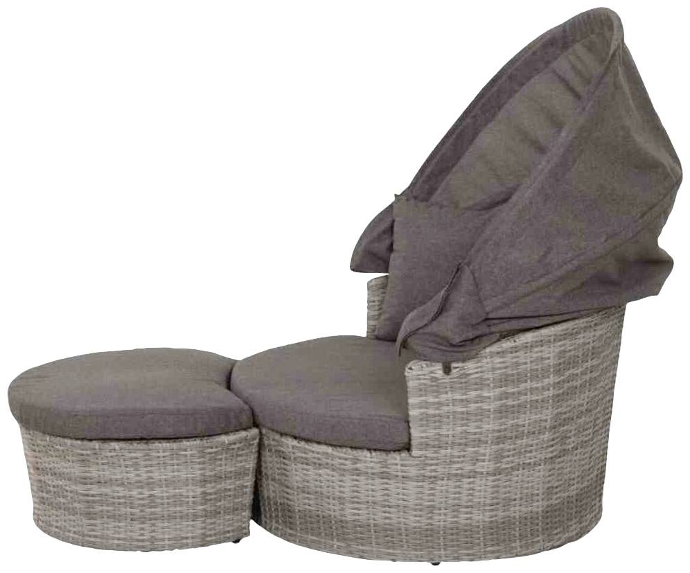 Siena Garden M03146 Luna Lounge Insel Alu, Geflecht, inkl. Kissen