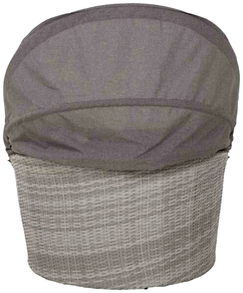 Siena Garden M03146 Luna Lounge Insel Alu, Geflecht, inkl. Kissen