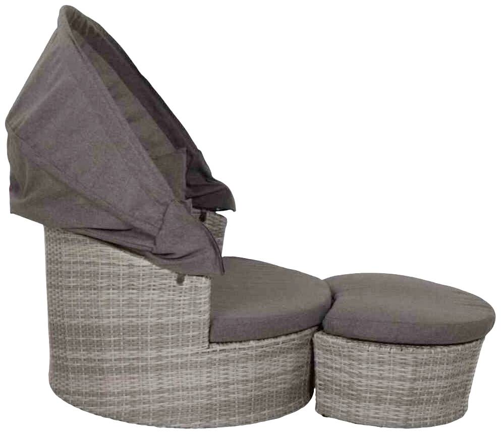 Siena Garden M03146 Luna Lounge Insel Alu, Geflecht, inkl. Kissen