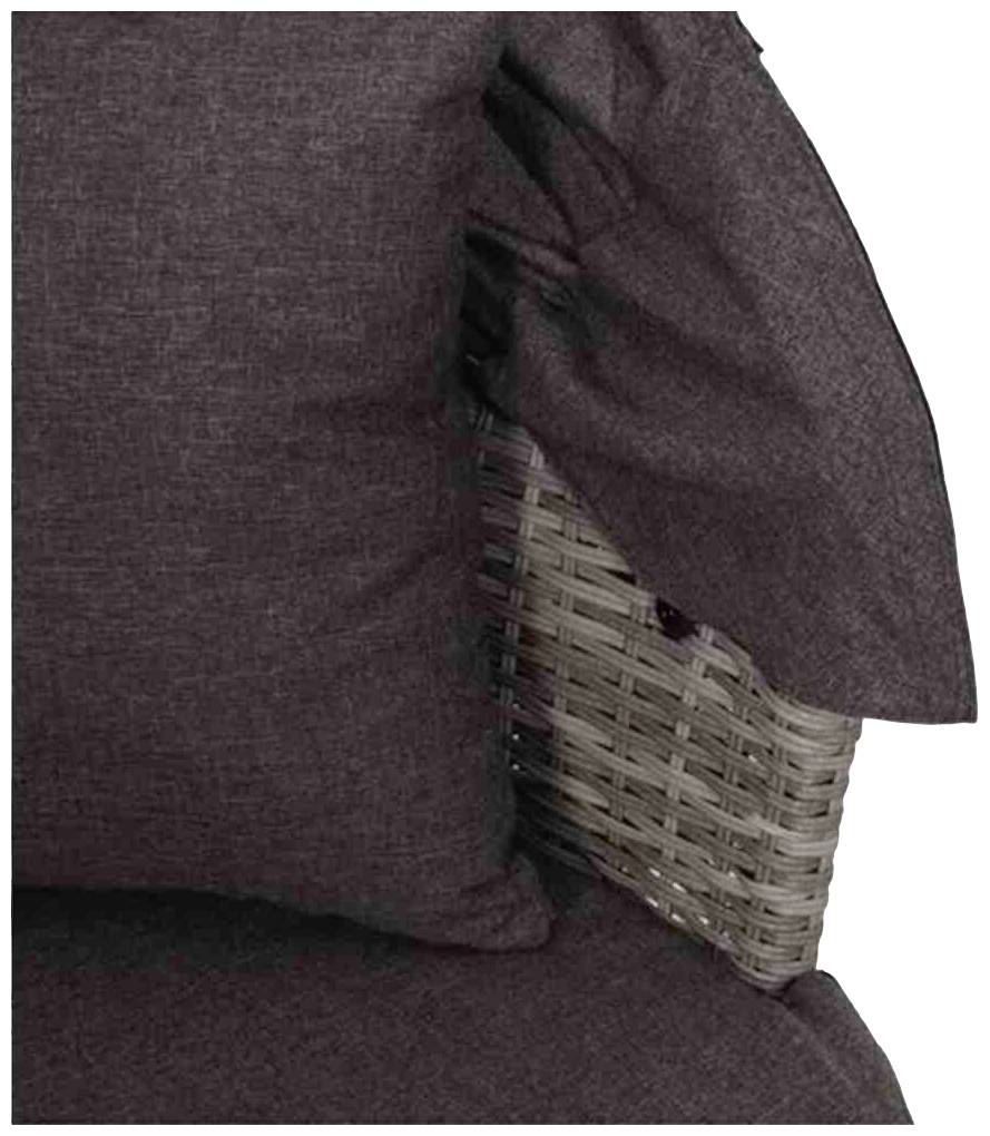 Siena Garden M03146 Luna Lounge Insel Alu, Geflecht, inkl. Kissen