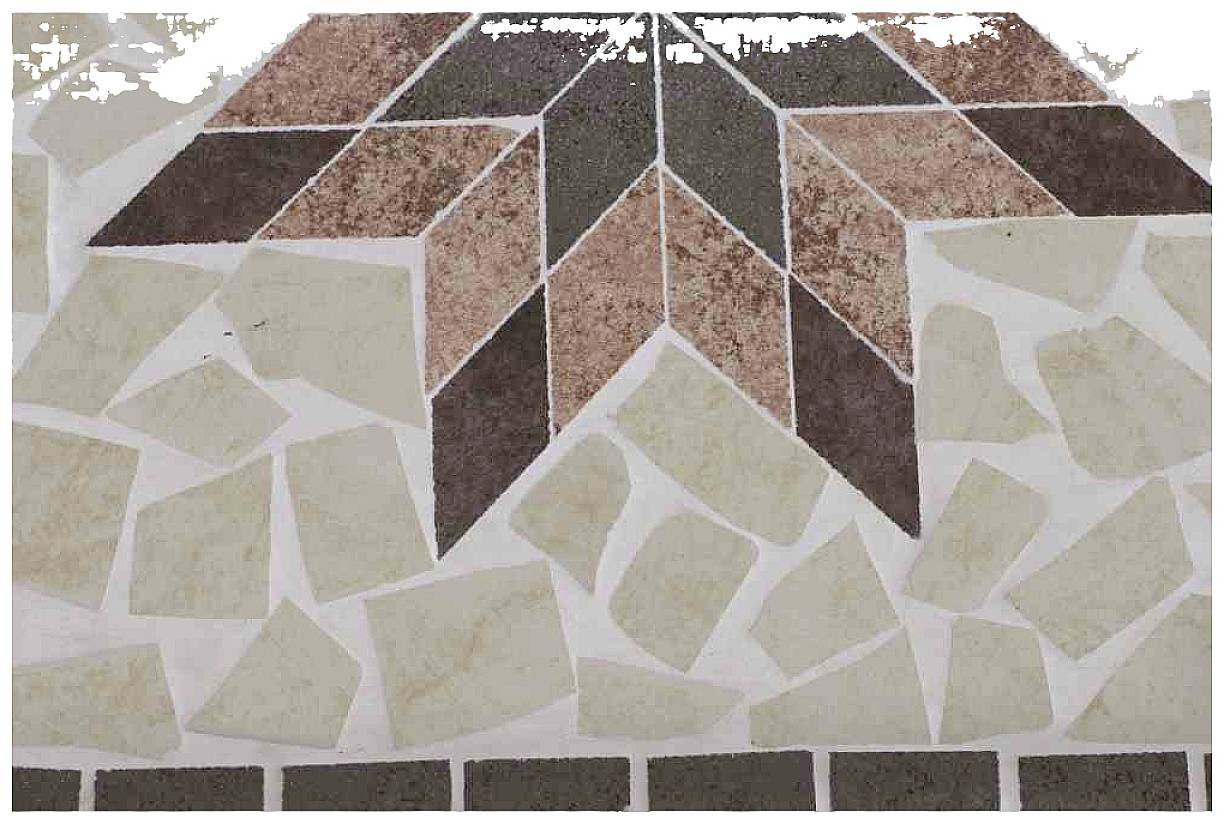 Siena Garden 875348 Stella Serviertisch Gestell Stahl schwarz matt, Fläche Keramik mehrfarbig, praktisch zusammenklappbar