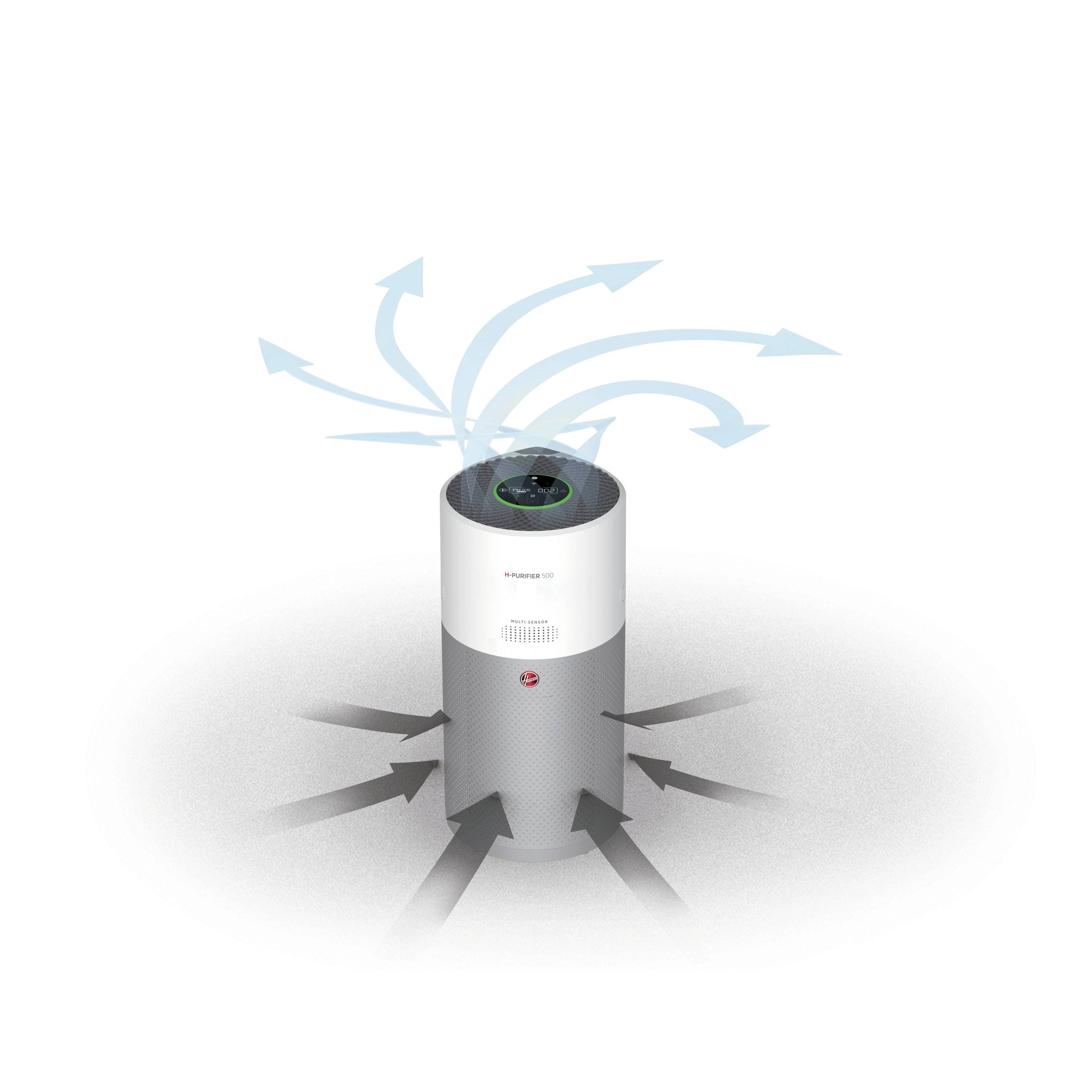 Hoover 38290207 HHP50CA 011 Luftreiniger 110m² Elfenbein, Silber