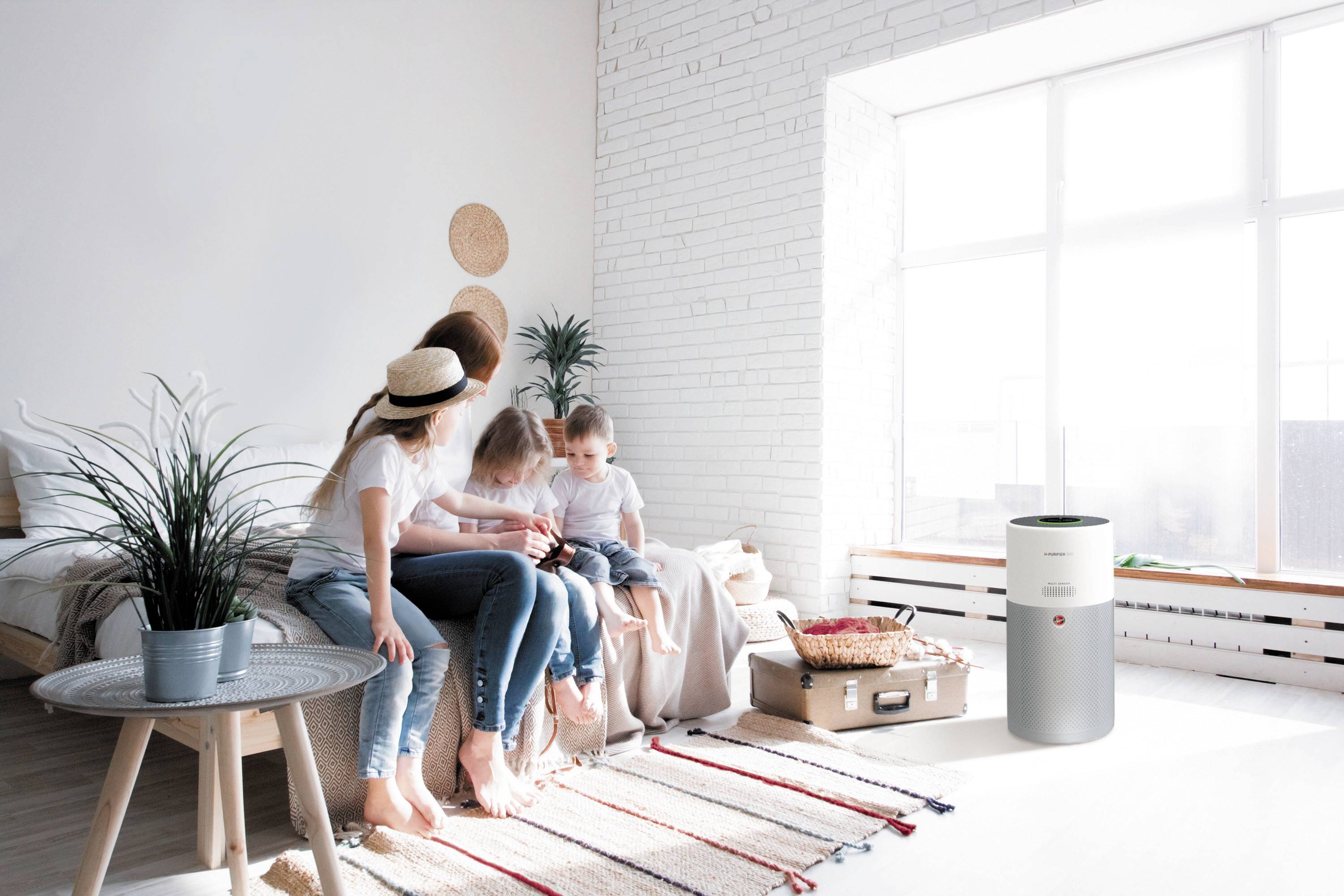 Hoover 38290207 HHP50CA 011 Luftreiniger 110m² Elfenbein, Silber