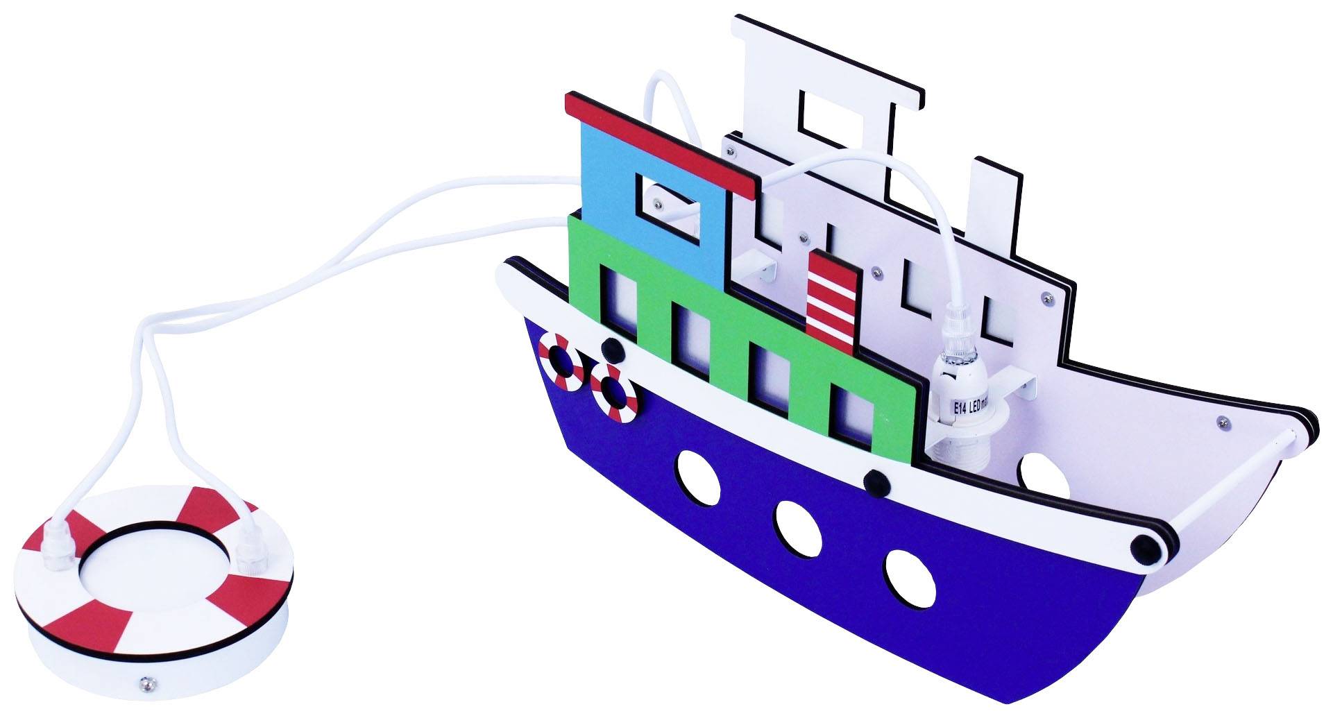 Insatech Schiff Pendelleuchte LED E14 20W Mehrfarbig