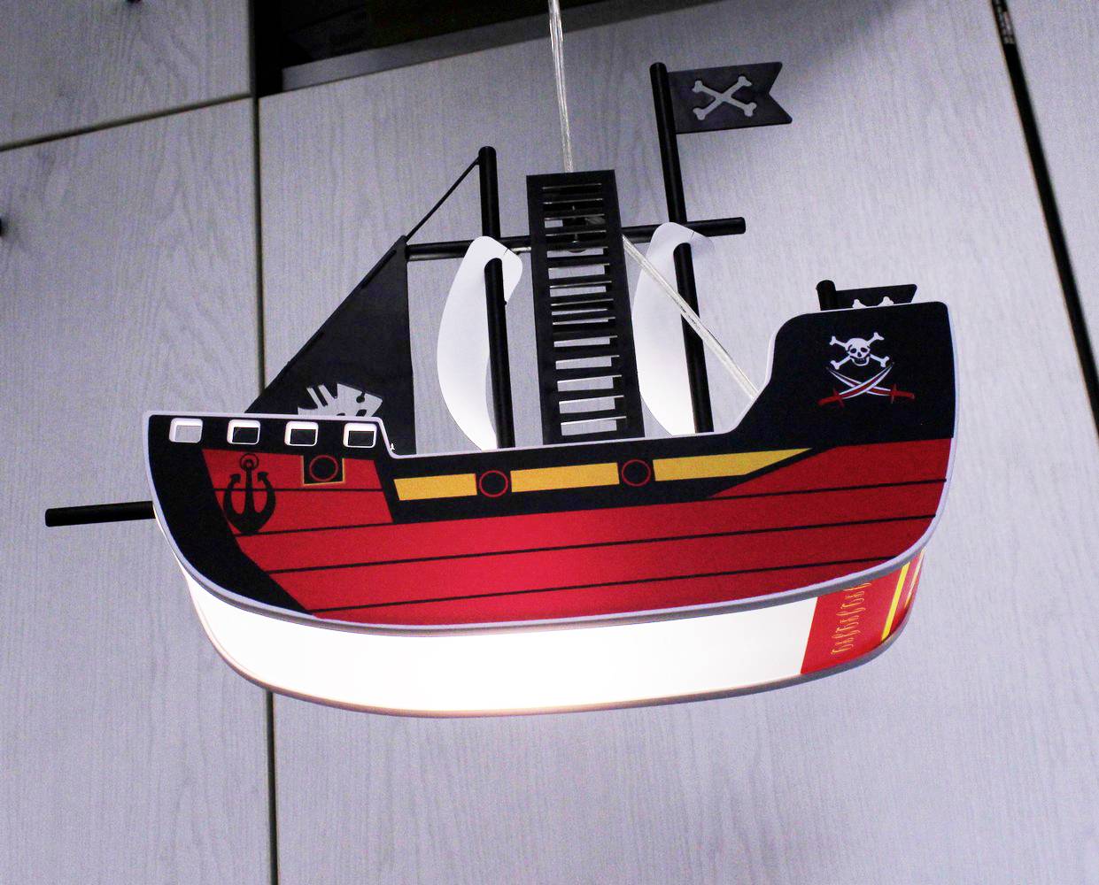 Insatech Piratenschiff Pendelleuchte LED E27 Mehrfarbig