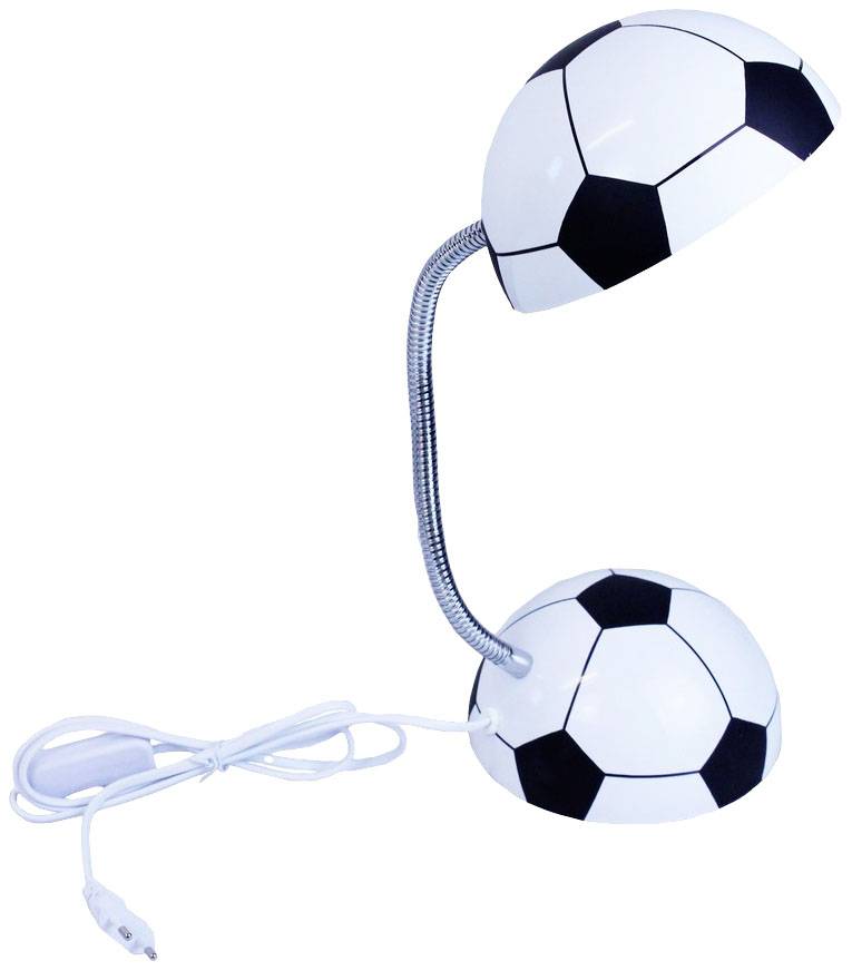 Insatech Tischlampe Fußball LED E14 Schwarz/Weiß