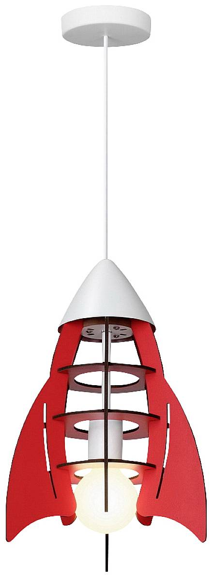 Insatech Rakete Pendelleuchte LED E27 Rot