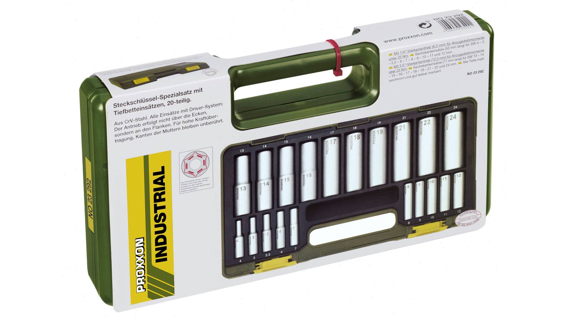 Proxxon Steckschlüsselsatz 1/2" (12.5 mm), 1/4" (6.3 mm) 20teilig 23292