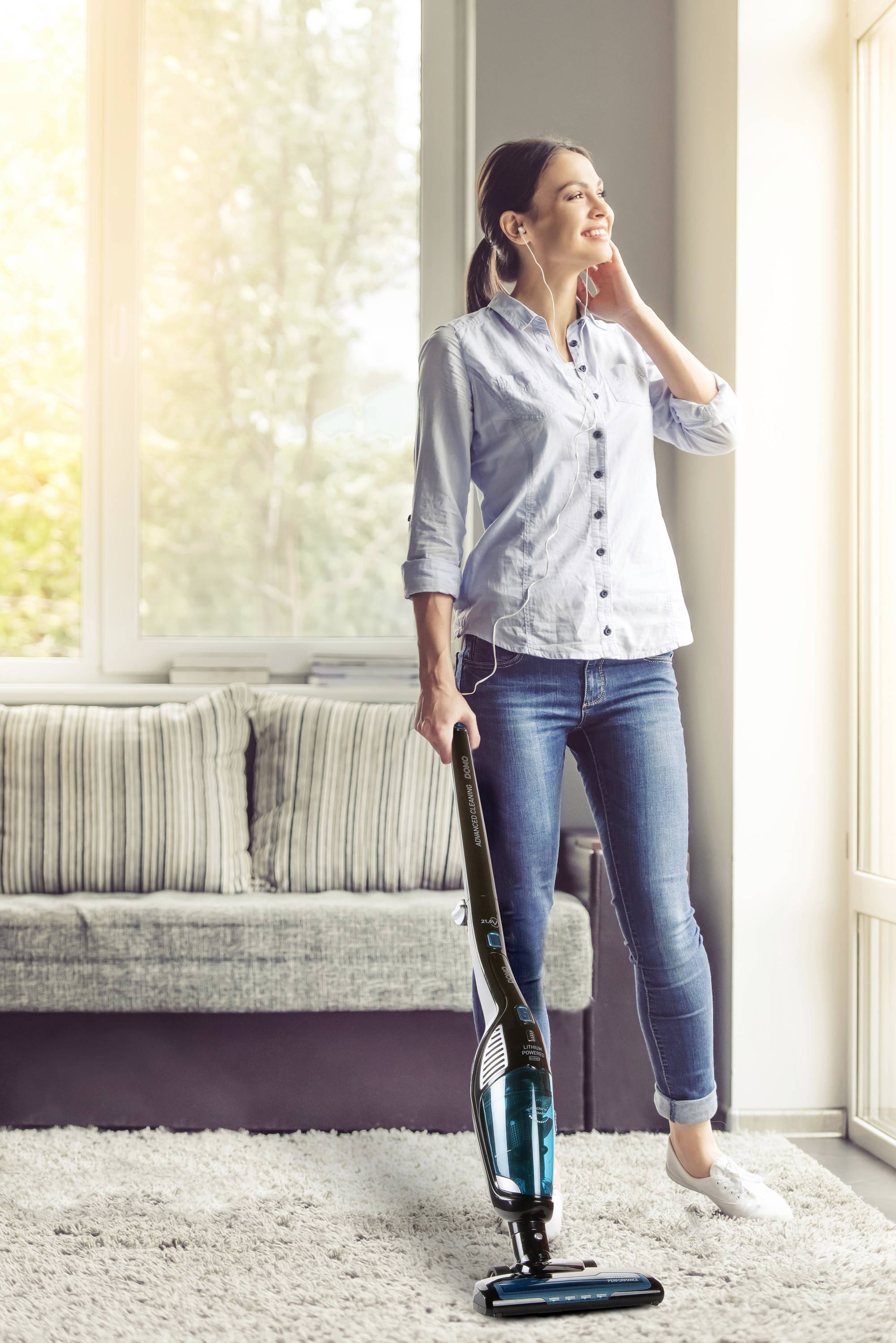 DOMO DO228SV DO228SV Zyklon-Handstaubsauger 21.6 V inkl. Akku, Zyklon-Technik