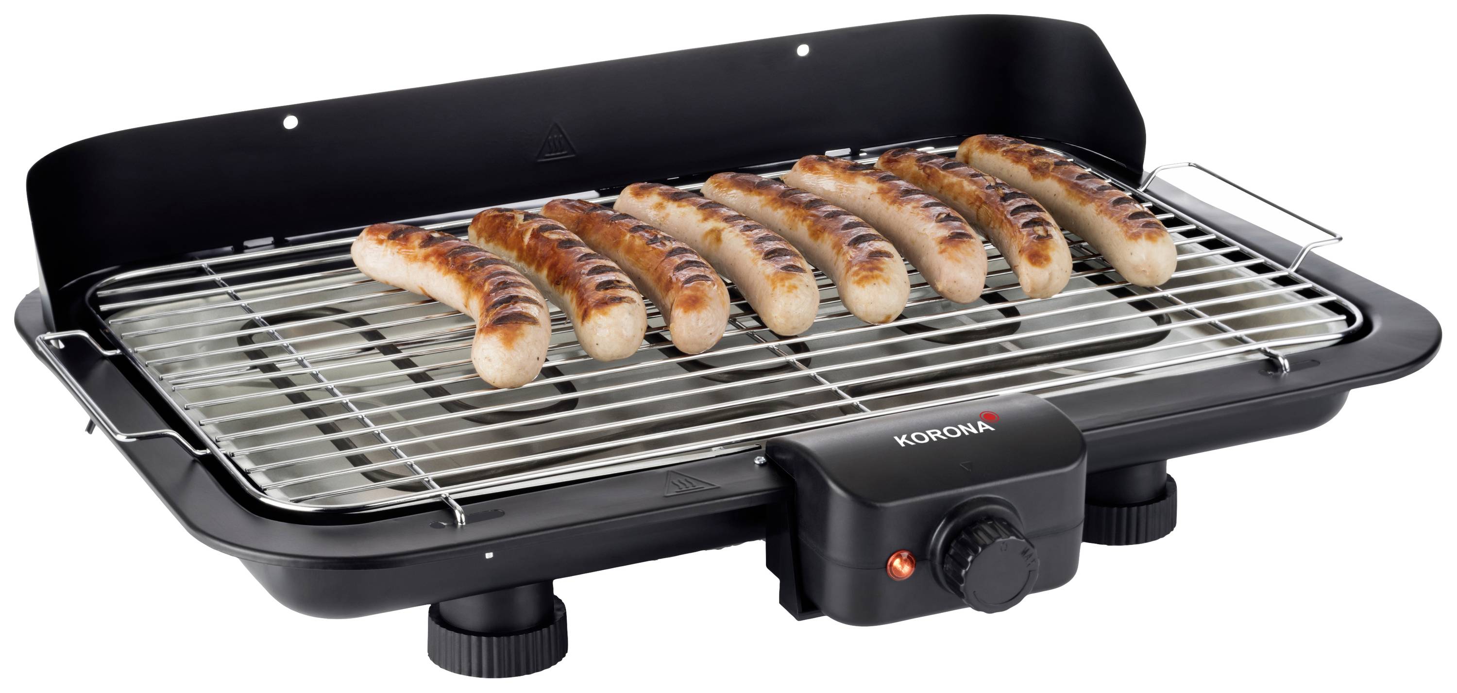 Korona 46117 Elektro Tischgrill stufenloser Temperaturregler, Kontrollleuchte Schwarz