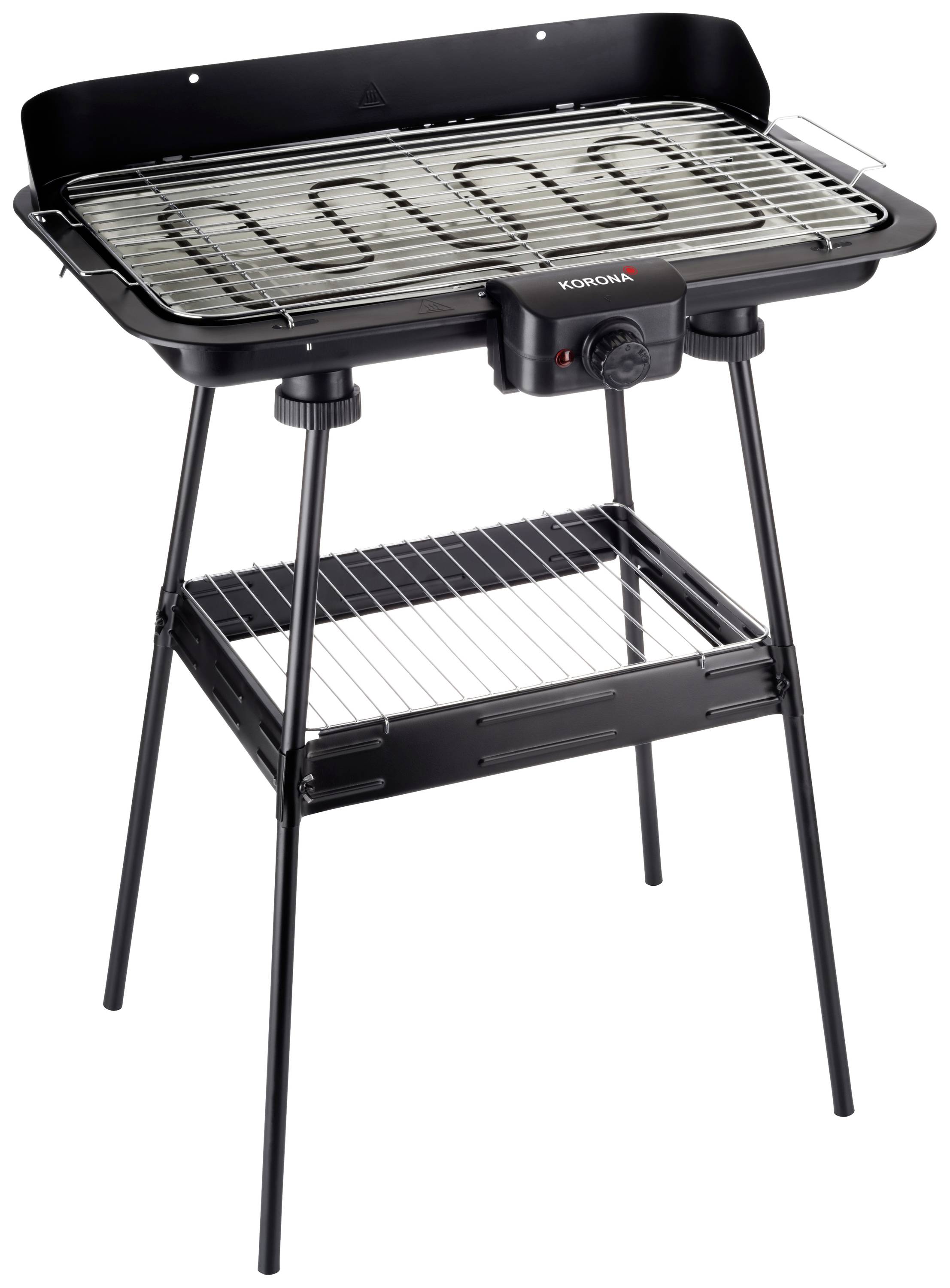 Korona 46221 Elektro Standgrill Kontrollleuchte, stufenloser Temperaturregler Schwarz