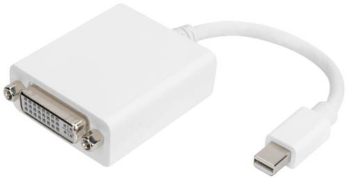 Digitus Adapter Mini DisplayPort Stecker, DVI-I 24+5pol. Stecker 0.15m Weiß DB-340406-001-W Display
