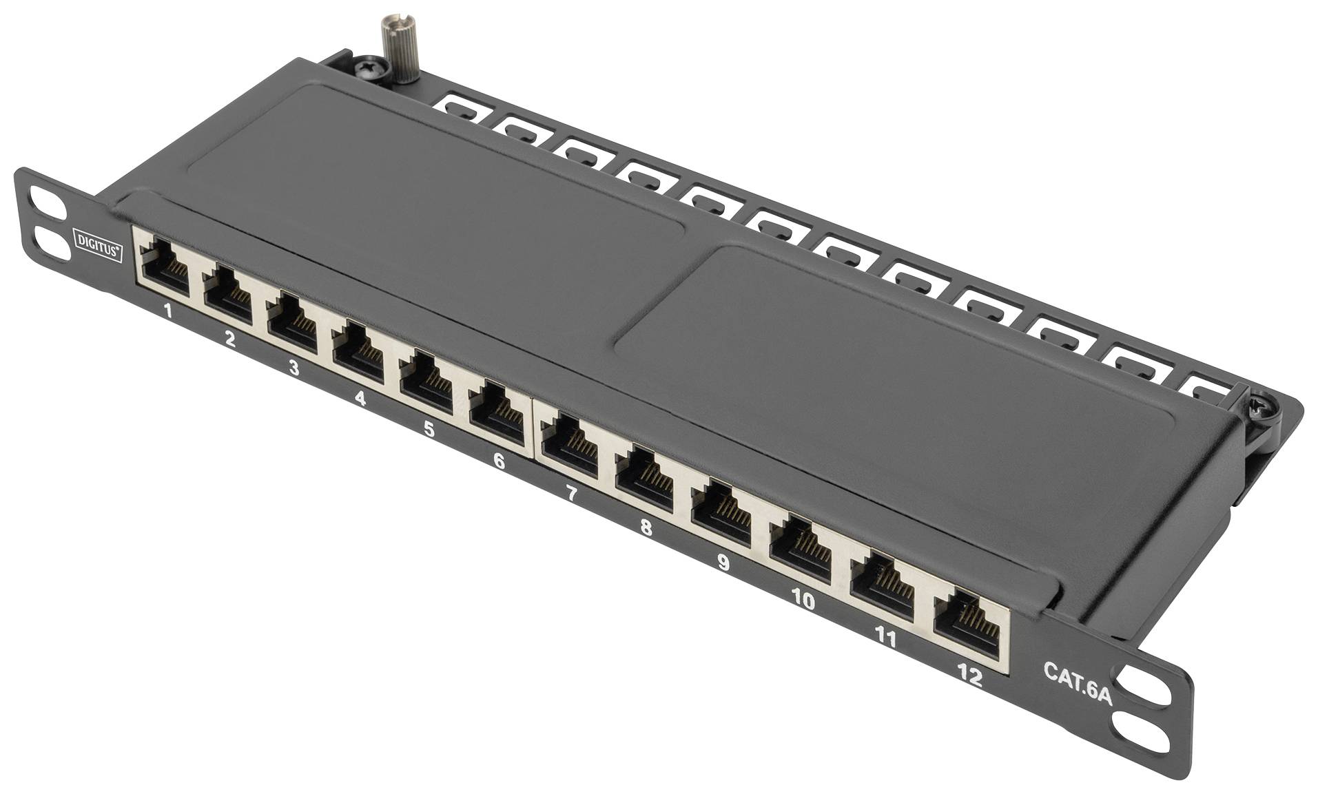 Digitus DN-91612S-SL-EA 12 Port Patch-Panel 254mm (10") 0.5 HE Bestückt