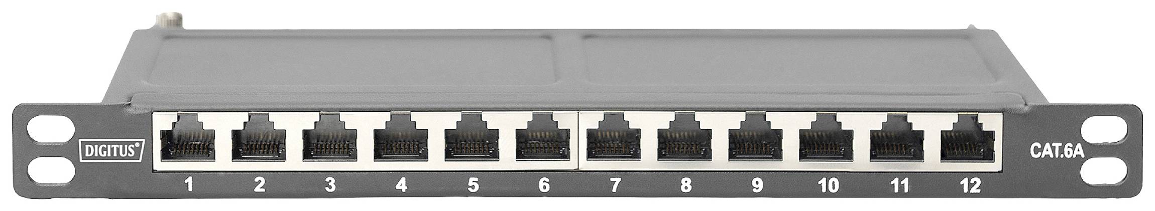 Digitus DN-91612S-SL-EA 12 Port Patch-Panel 254mm (10") 0.5 HE Bestückt
