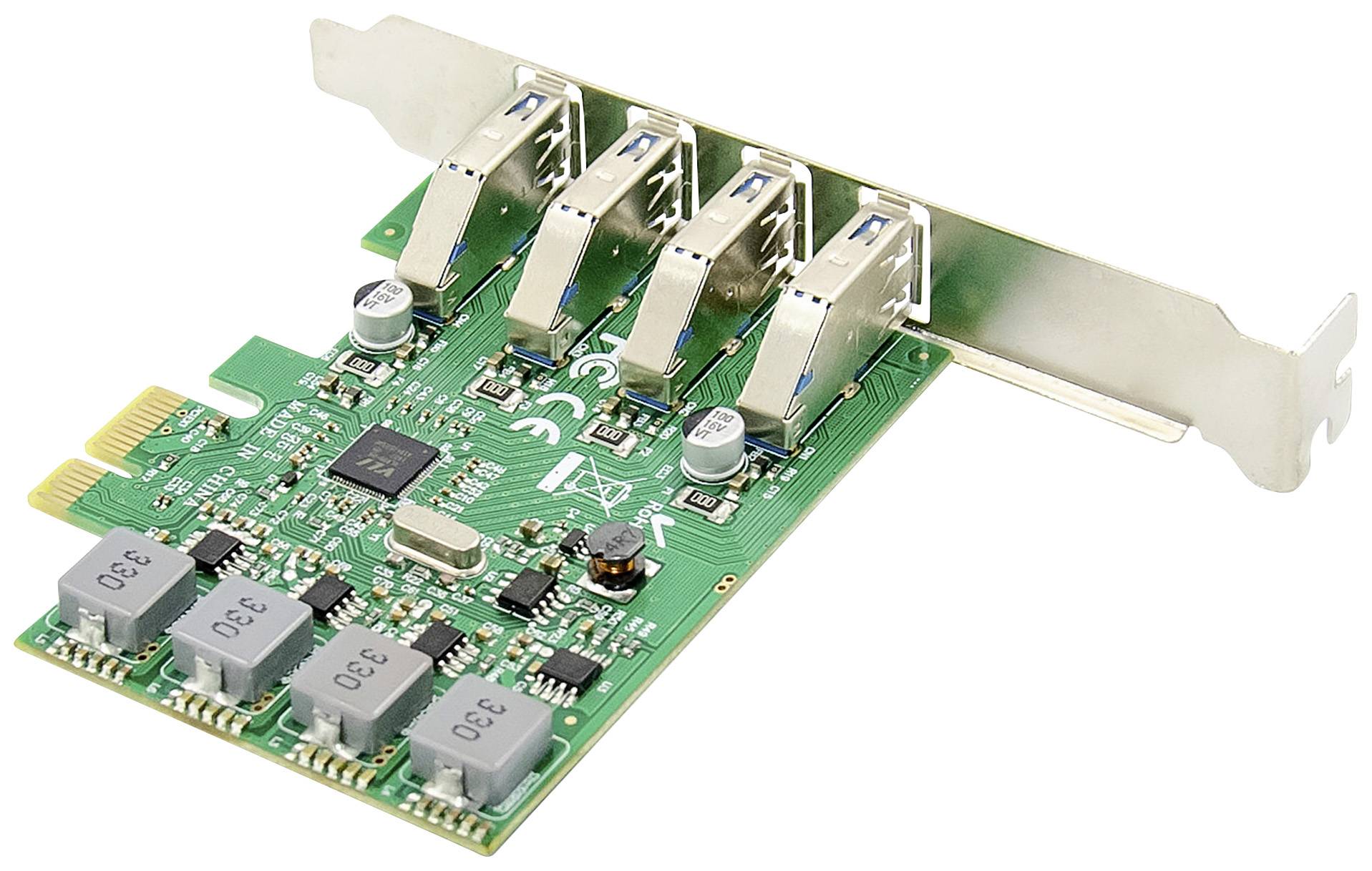 Digitus DS-30226 4 Port PCI-Express Karte USB, USB-A (USB 1.1), USB-A (USB 2.0), USB-A (USB 3.0), USB-A PCIe