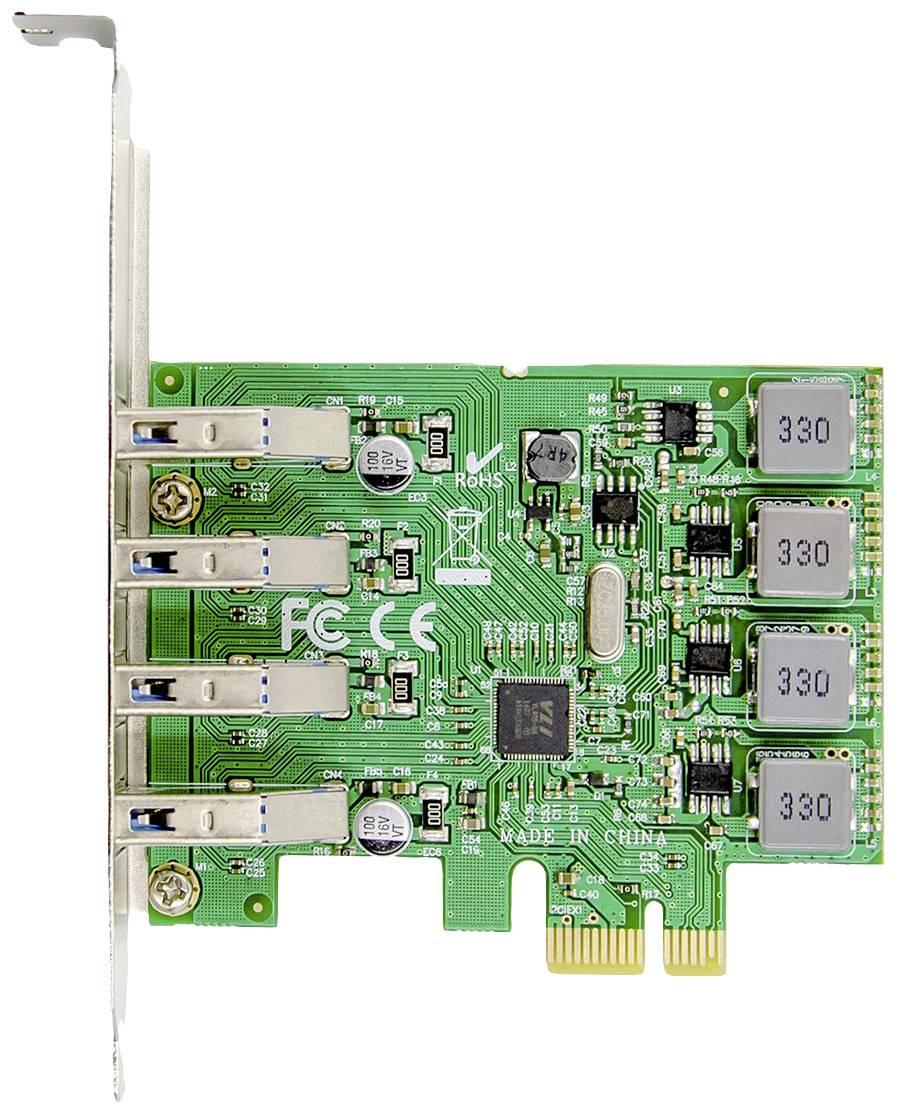Digitus DS-30226 4 Port PCI-Express Karte USB, USB-A (USB 1.1), USB-A (USB 2.0), USB-A (USB 3.0), USB-A PCIe