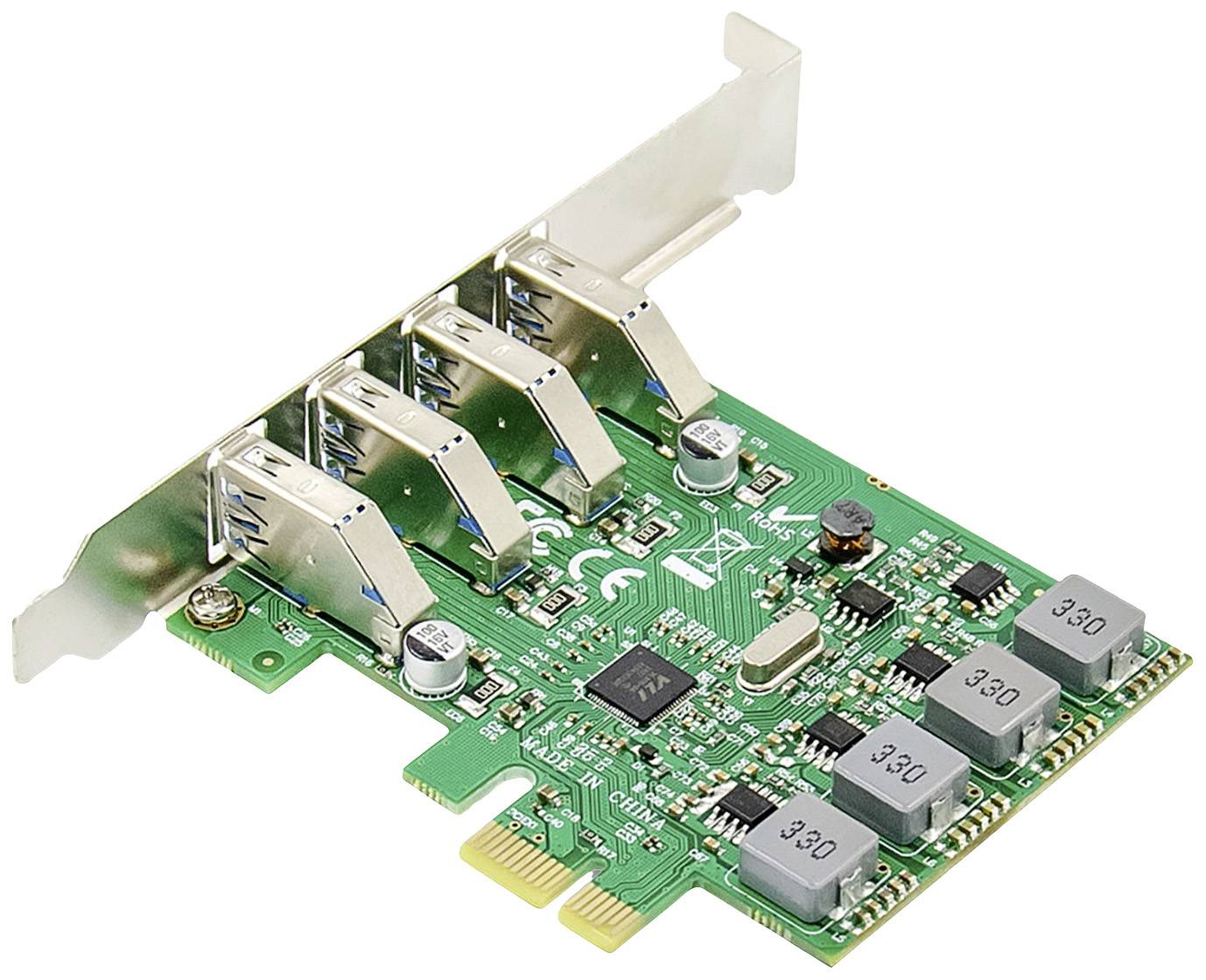 Digitus DS-30226 4 Port PCI-Express Karte USB, USB-A (USB 1.1), USB-A (USB 2.0), USB-A (USB 3.0), USB-A PCIe