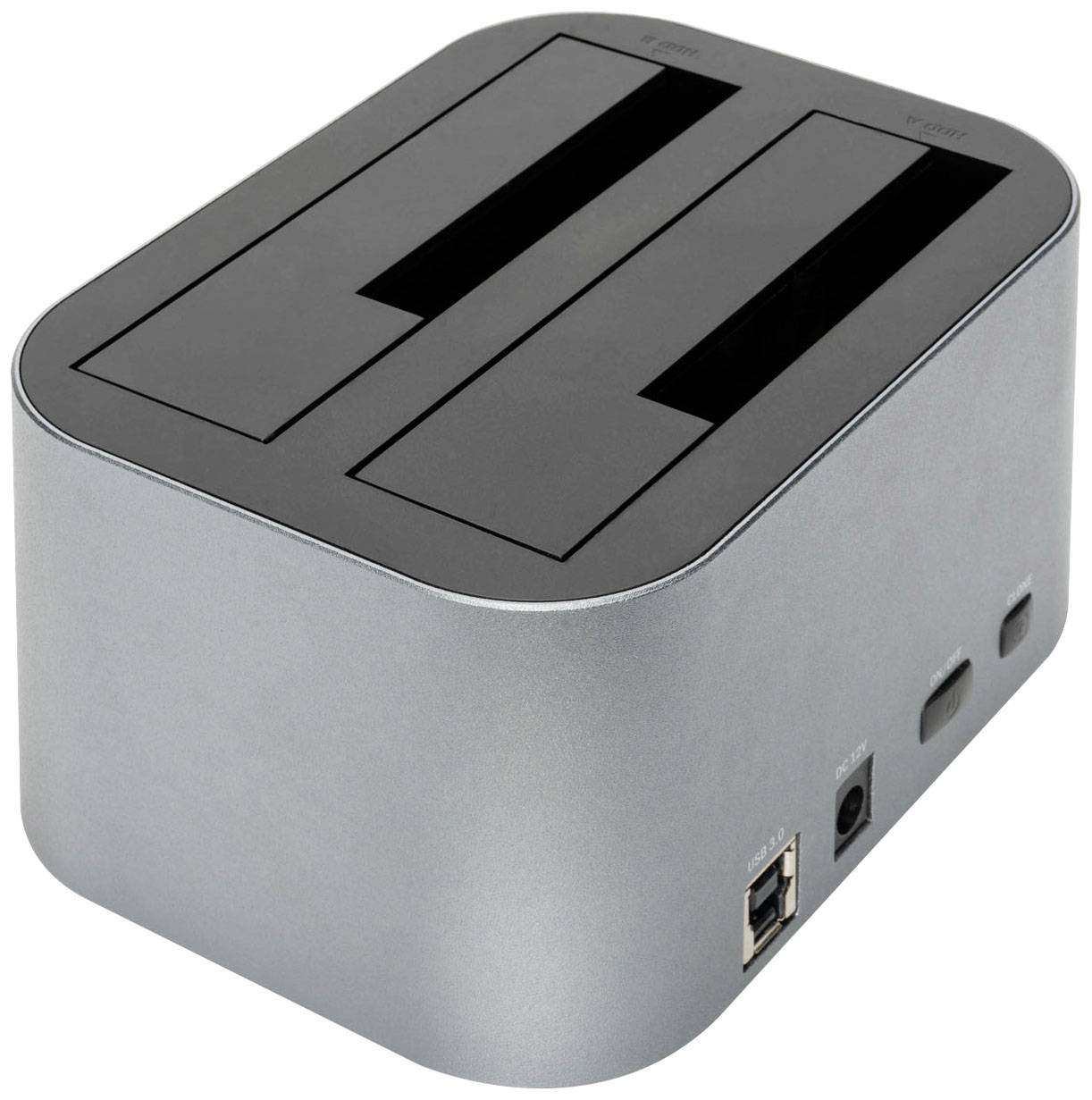 Digitus DA-71540-1 USB-A (USB 3.0) SATA 6 Gb/s 2 Port Festplatten-Dockingstation 2.5 Zoll, 3.5 Zoll mit Clone-Funktion