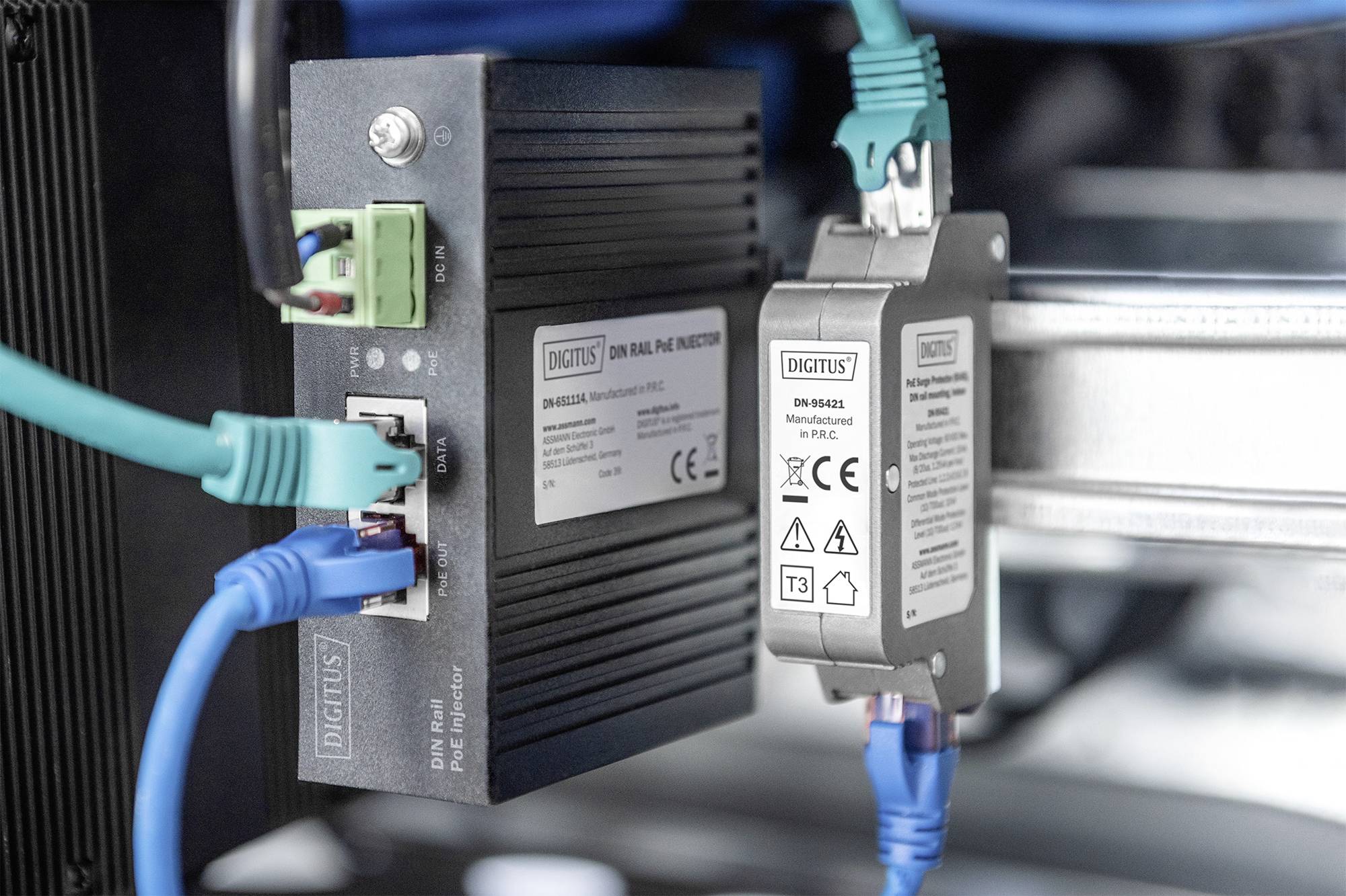 Digitus DN-95421 PoE Kit 10 / 100 / 1000 MBit/s IEEE 802.3af (12.95 W), IEEE 802.3at (25.5 W), IEEE 802.3bt