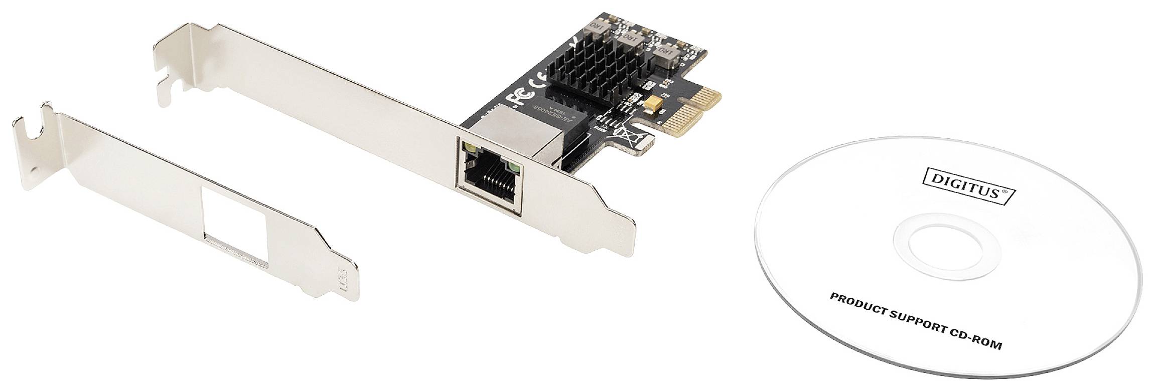 DIGITUS PCI Express Netzwerkkarte RJ45 Gigabit 2.5G RTL8125B Multimedia-Technik Netzwerkkarten