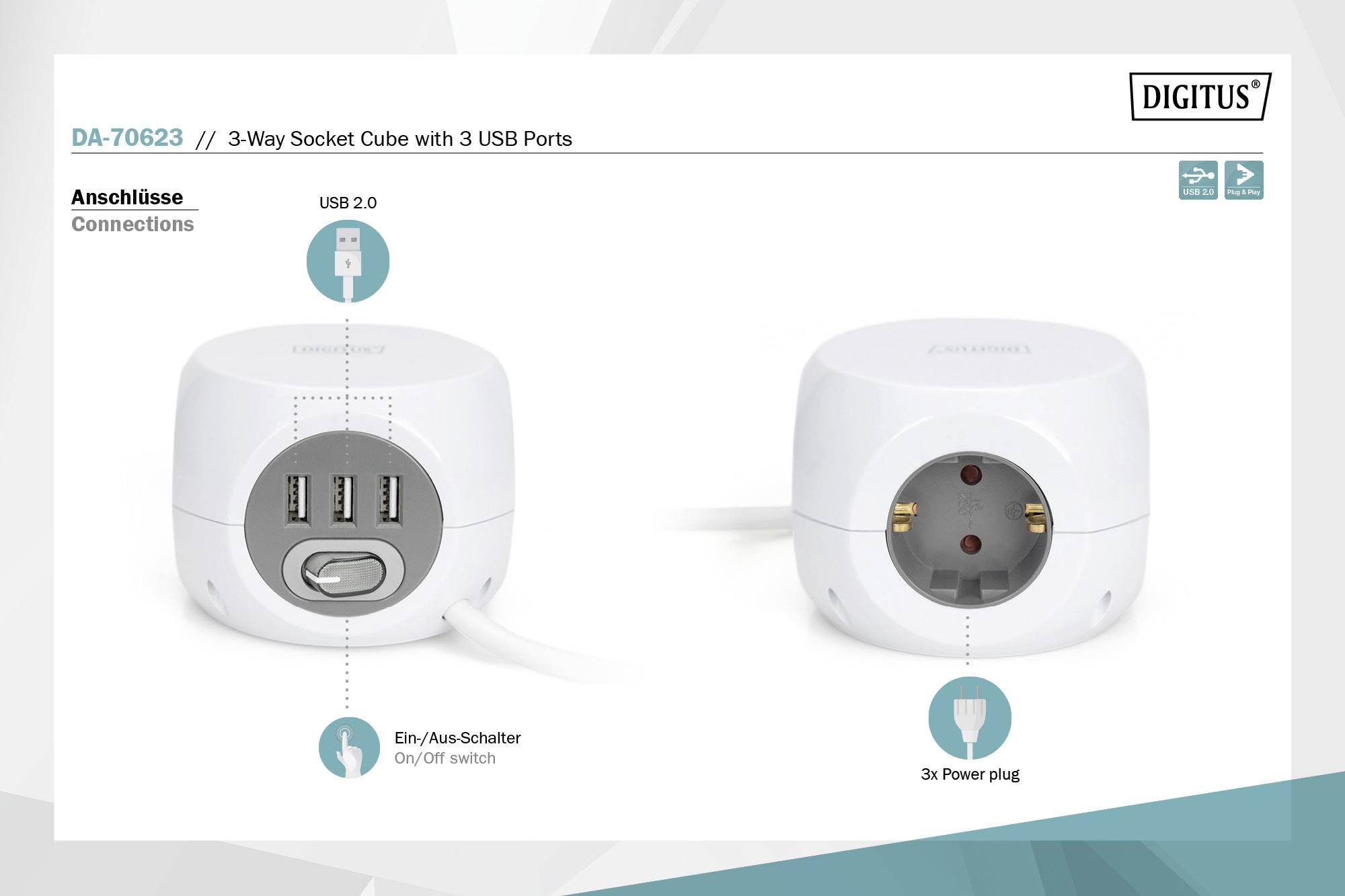 Digitus DA-70623 DA-70623 Steckdosenleiste