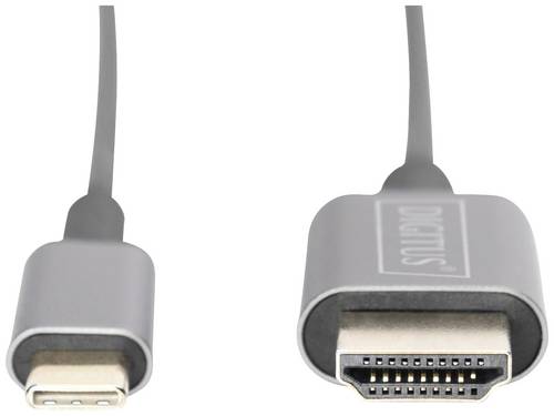 Digitus USB-Kabel USB-C™ Stecker, HDMI-A Stecker 2m Schwarz DB-300330-020-S