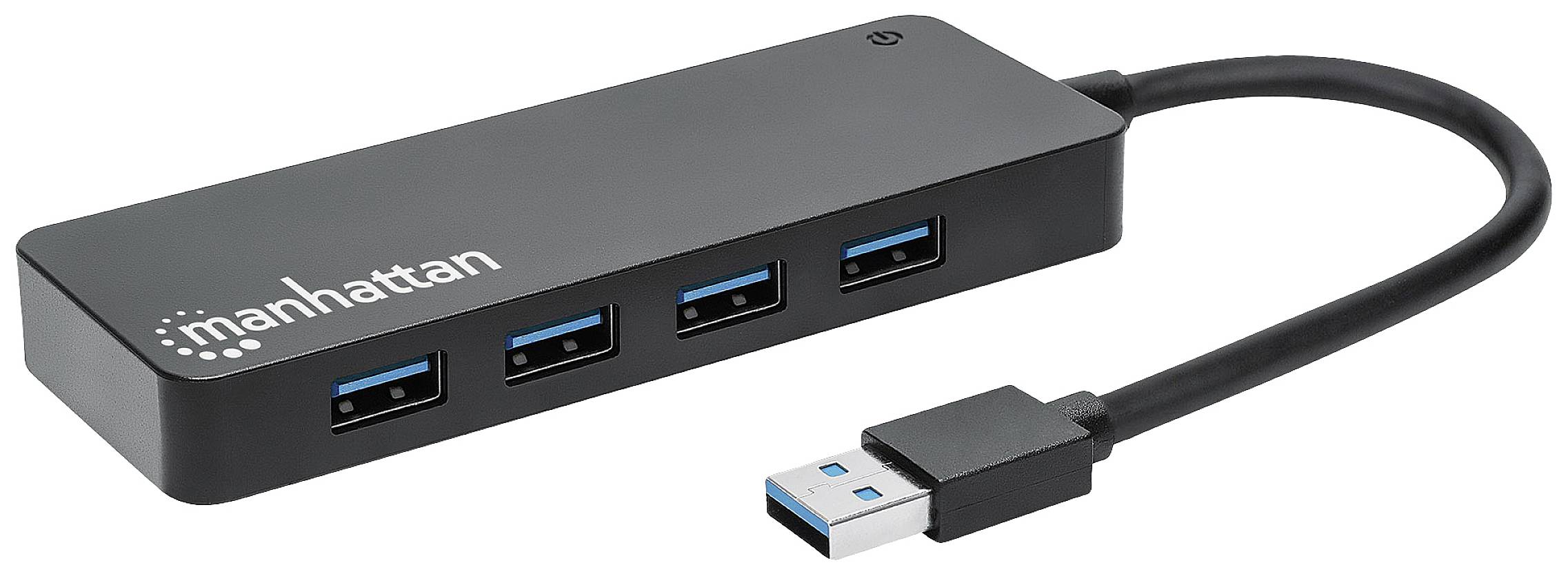 Manhattan USB 3.0-Hub Schwarz