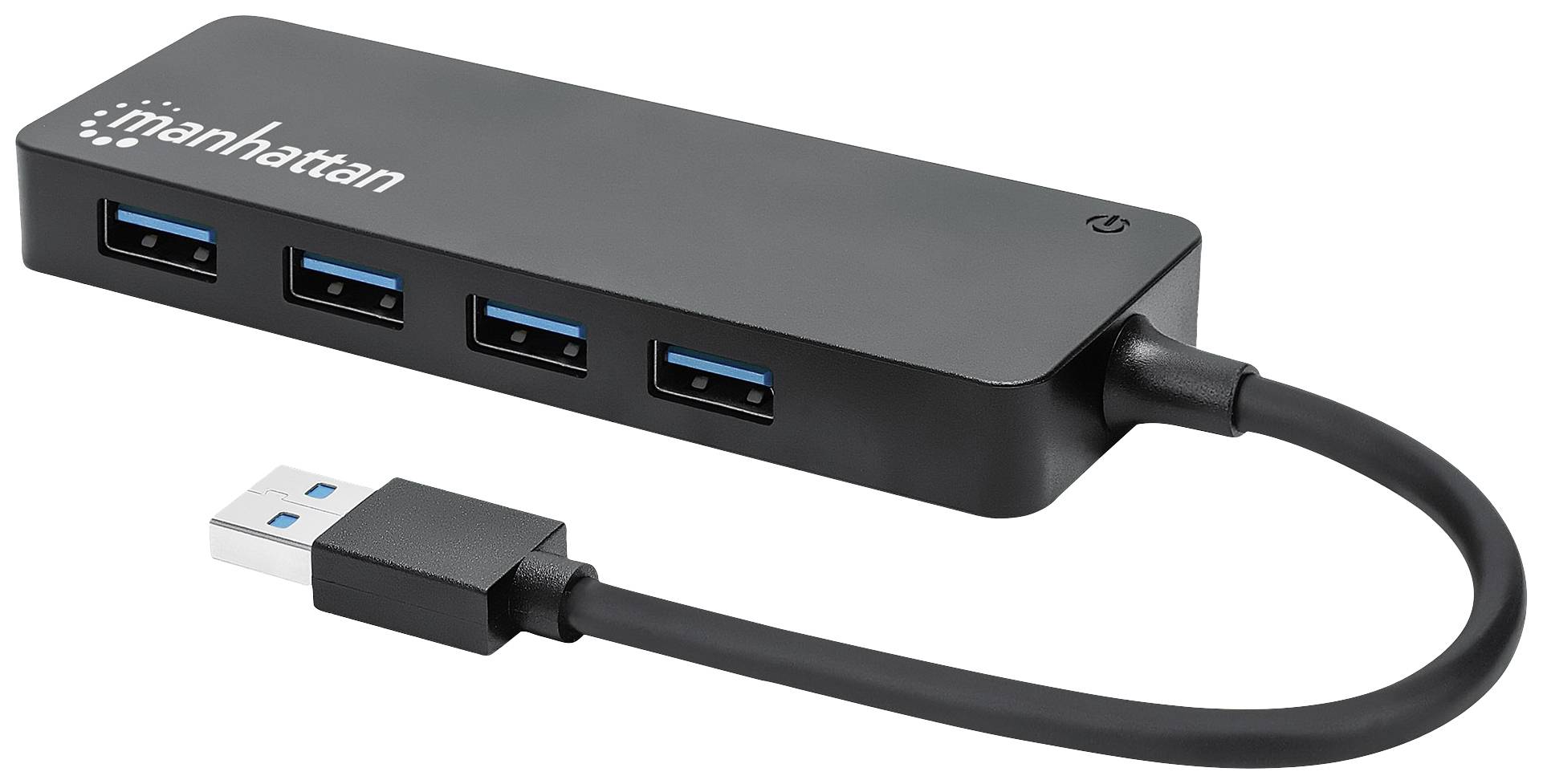 Manhattan USB 3.0-Hub Schwarz